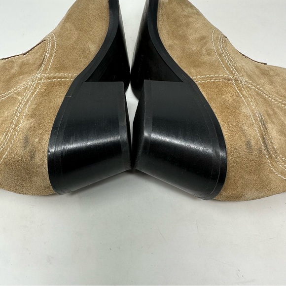 AllSaints Carlotta Western Suede Side Zip Ankle Boots Desert Sand Size 37, US 7 - Picture 7 of 13